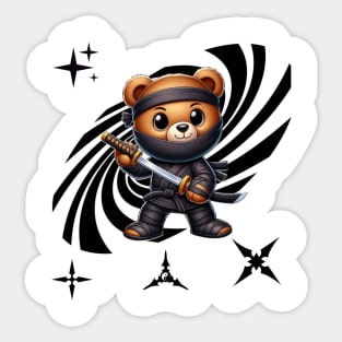 Ninja teddy bear Sticker